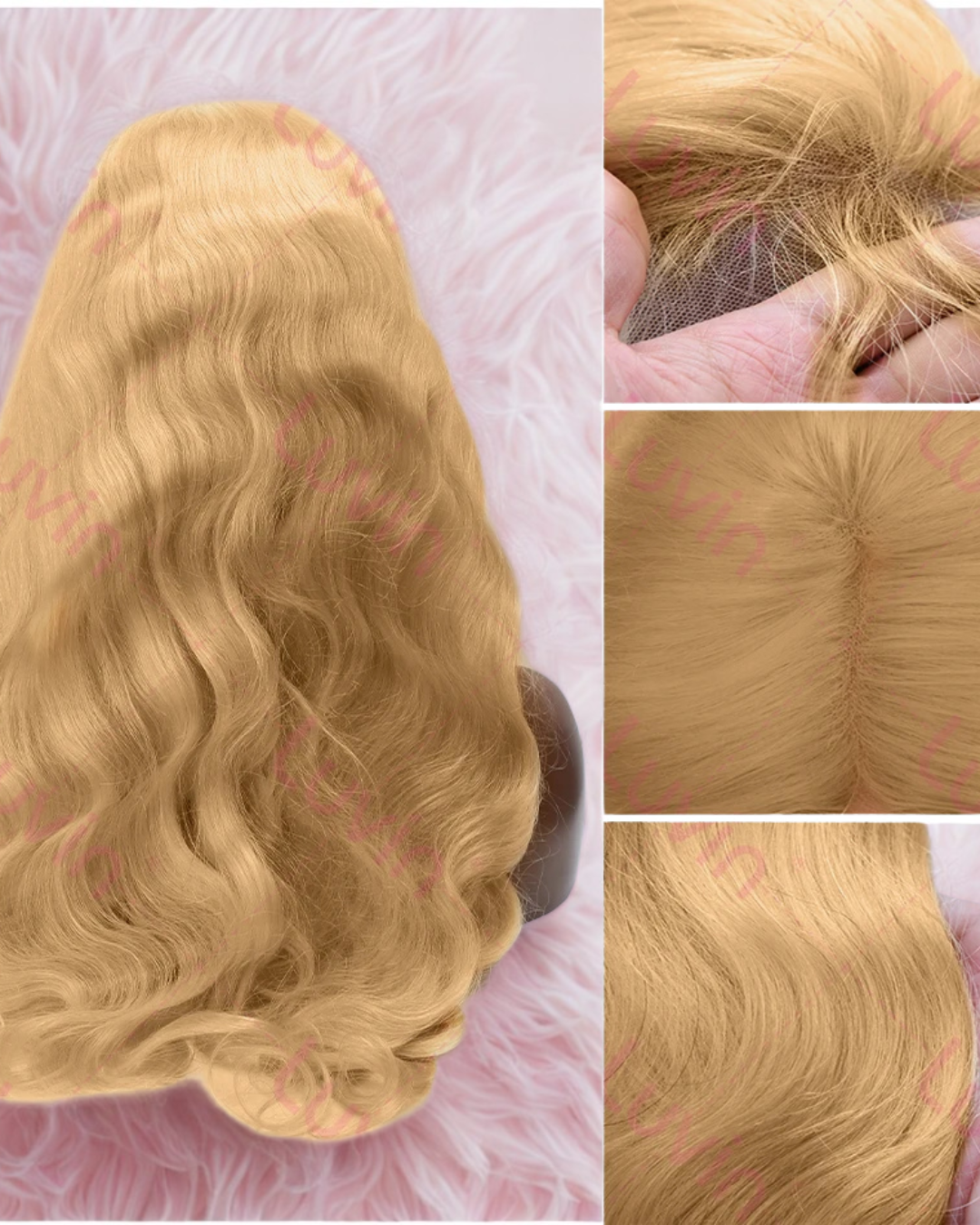 Body Wave #27 Honey Blonde 13x6 HD Transparent Lace Frontal Human Hair Wig Colored- NitoostoreNitoostore