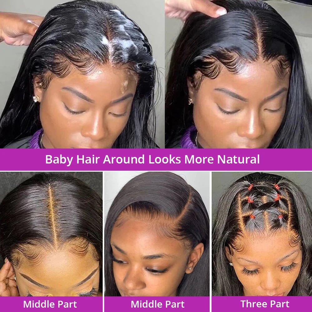 40–50 Inch Bone Straight Lace Front Wig - Nitoo Store