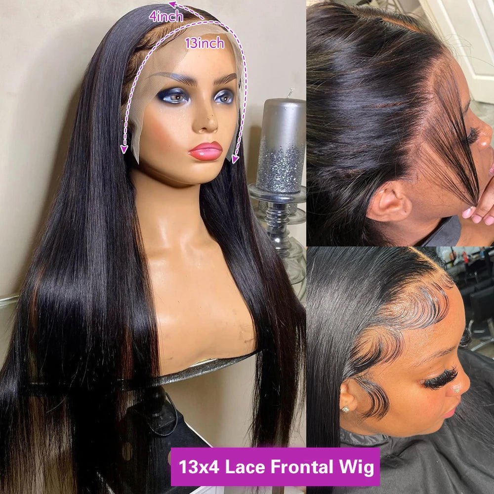 40–50 Inch Bone Straight Lace Front Wig - Nitoo Store