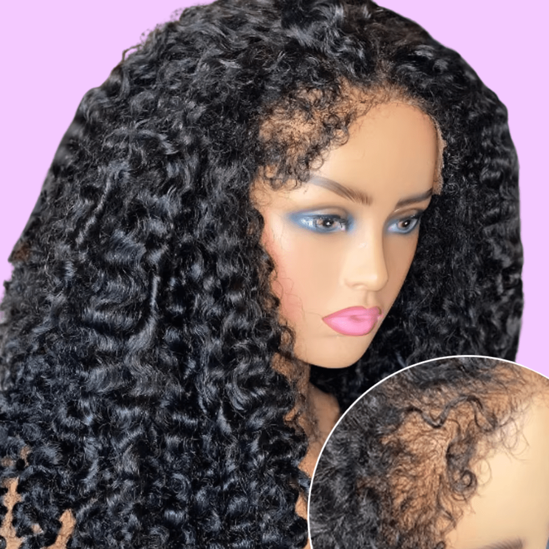 4C Afro Curly Wig with Baby Hair 13x6 - Nitoo Store
