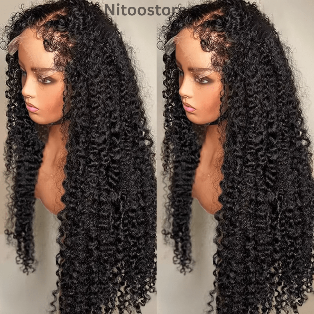 4C Afro Curly Wig with Baby Hair 13x6 - Nitoo Store