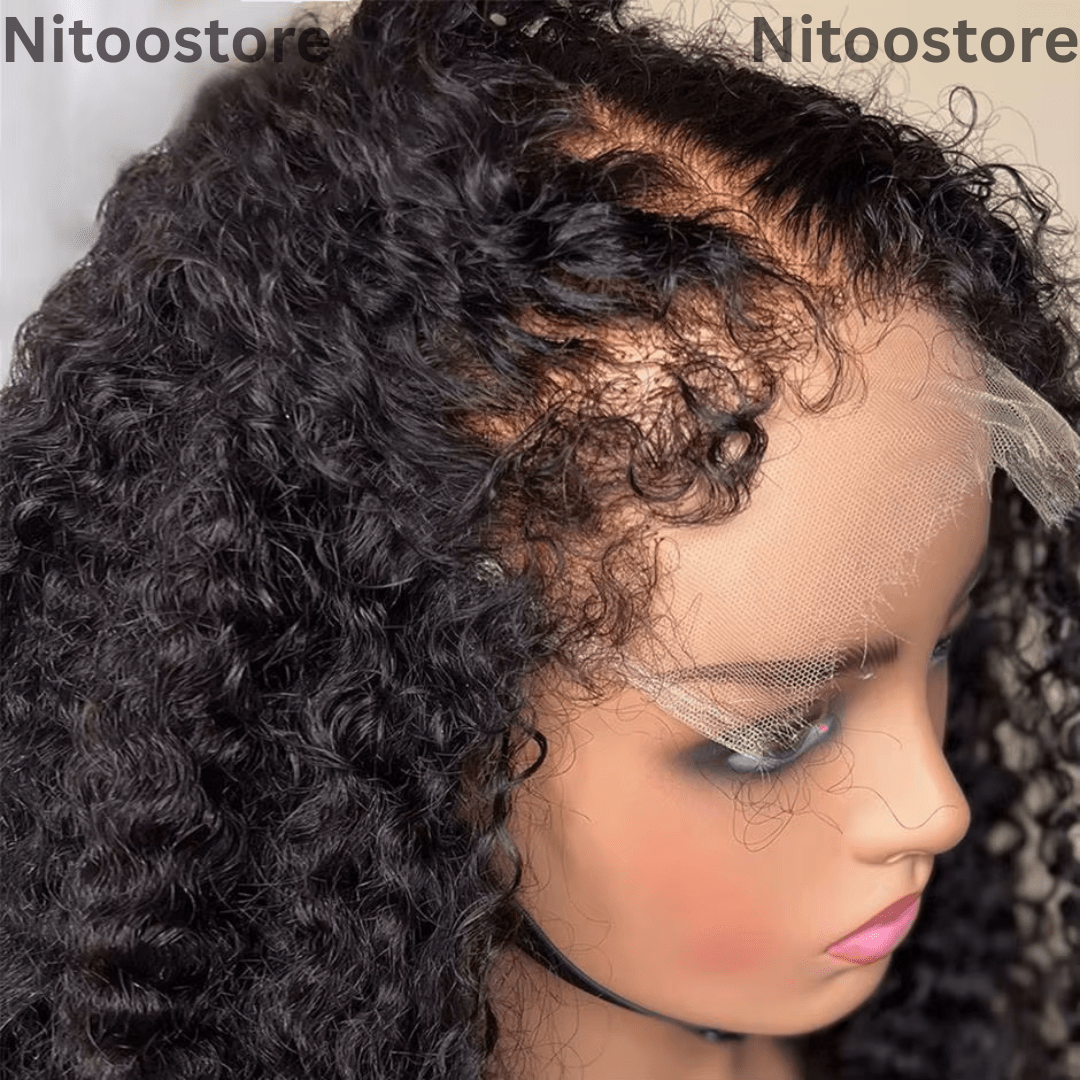 4C Afro Curly Wig with Baby Hair 13x6 - Nitoo Store