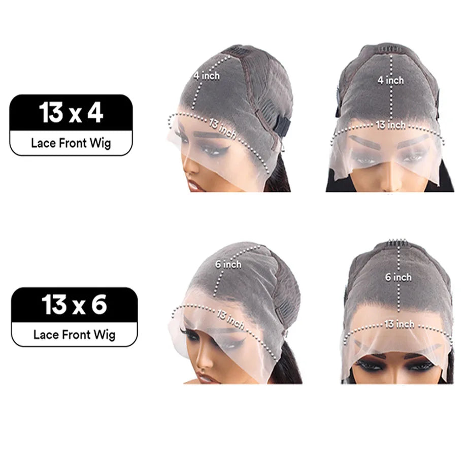 Wig Human Hair Ombre HD Lace Wig 13x6 Human Hair Deep Wave Frontal 13x4 Water Wave CurlyHighlight Wig Human Hair Ombre HD Lace Wig 13x6 Human Hair Deep Wave - NitoostoreNitoostore