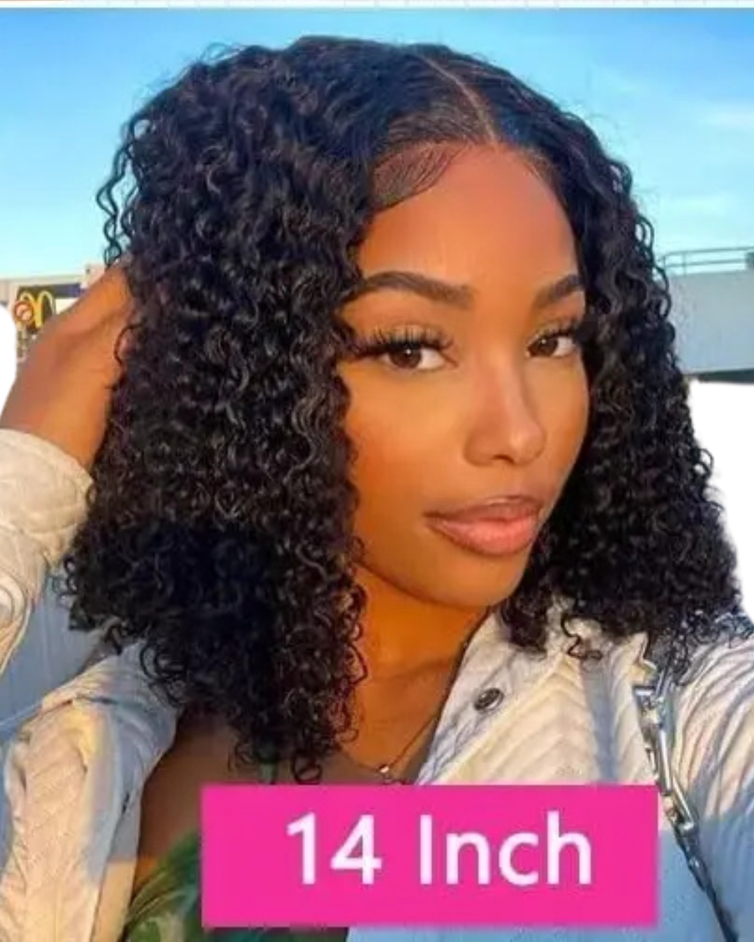 Brazilian 100% Human Deep Curly Bob Hair Wigs Natural Black Color Nitoostore