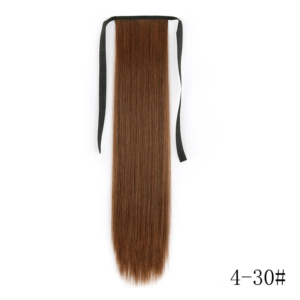 LISI GIRL Long Straight Ponytail Wrap Around Clip in Hair Extension Nitoo Store