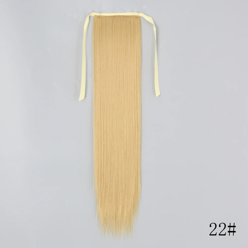 LISI GIRL Long Straight Ponytail Wrap Around Clip in Hair Extension Nitoo Store