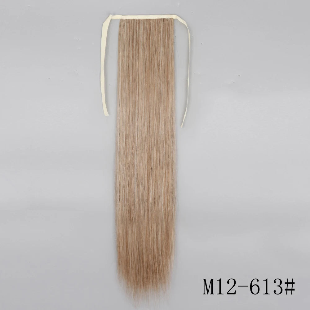 LISI GIRL Long Straight Ponytail Wrap Around Clip in Hair Extension Nitoo Store