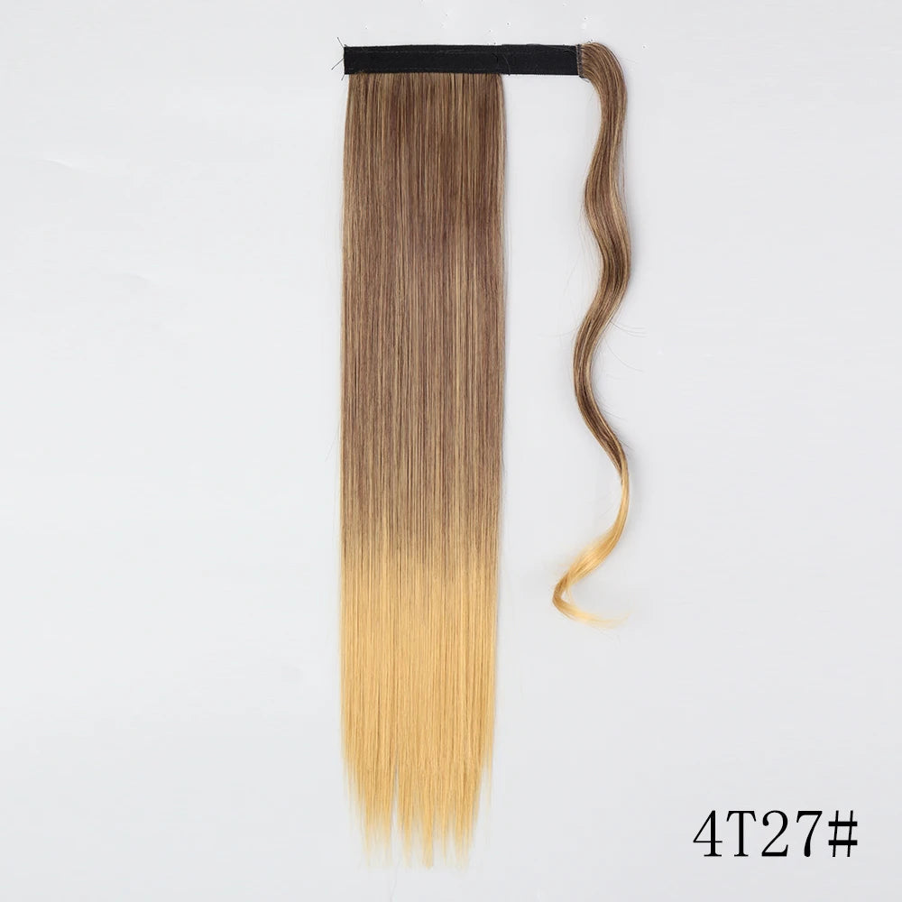 LISI GIRL Long Straight Ponytail Wrap Around Clip in Hair Extension Nitoo Store