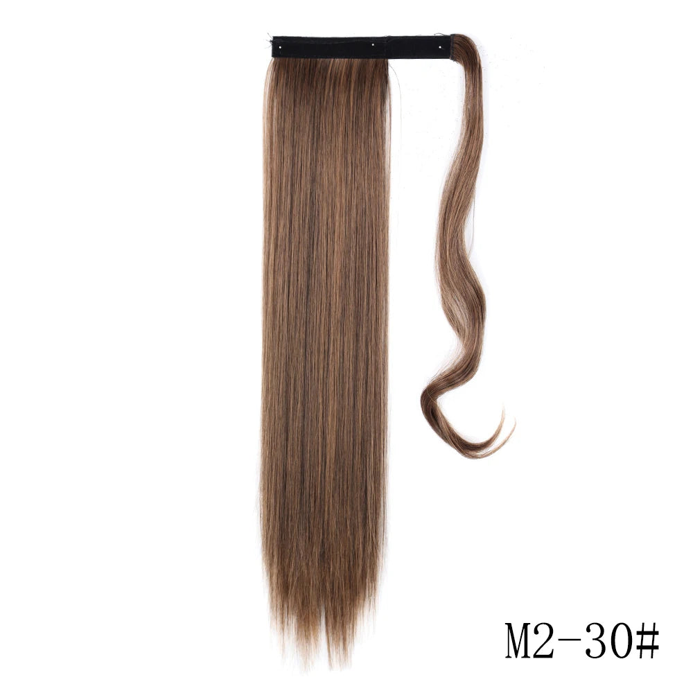 LISI GIRL Long Straight Ponytail Wrap Around Clip in Hair Extension Nitoo Store
