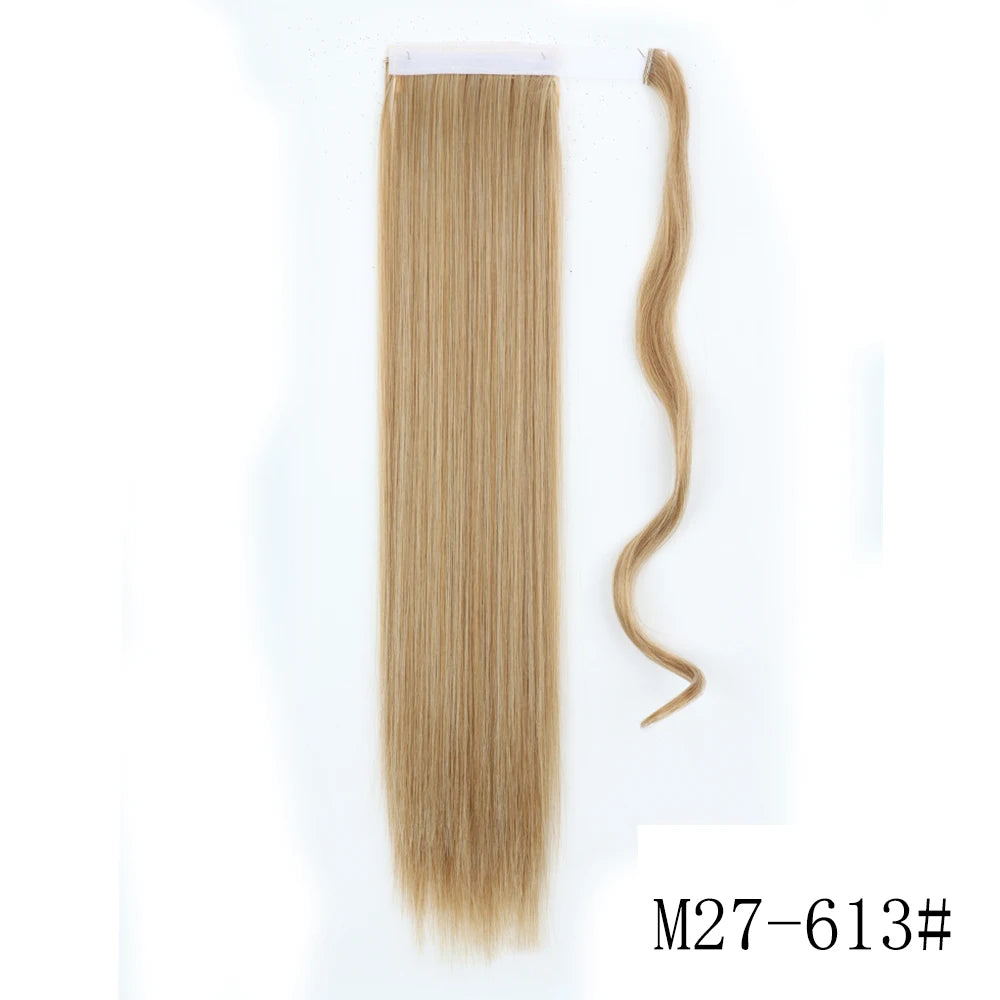 LISI GIRL Long Straight Ponytail Wrap Around Clip in Hair Extension Nitoo Store
