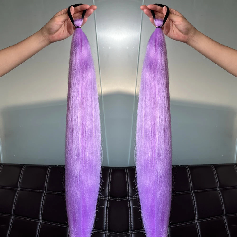 Synthetic Colorful Ponytail Extensions,2 Pcs Nitoo Store