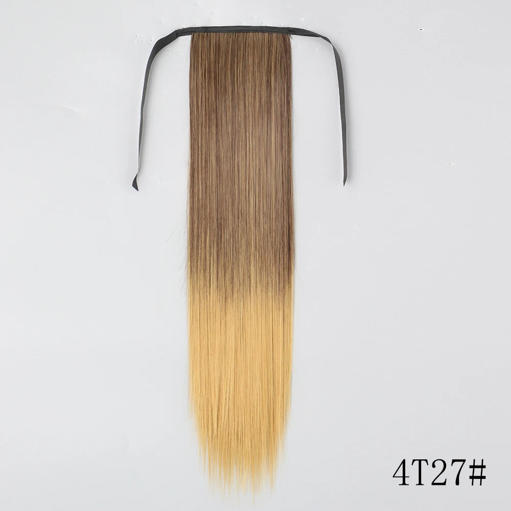 LISI GIRL Long Straight Ponytail Wrap Around Clip in Hair Extension Nitoo Store