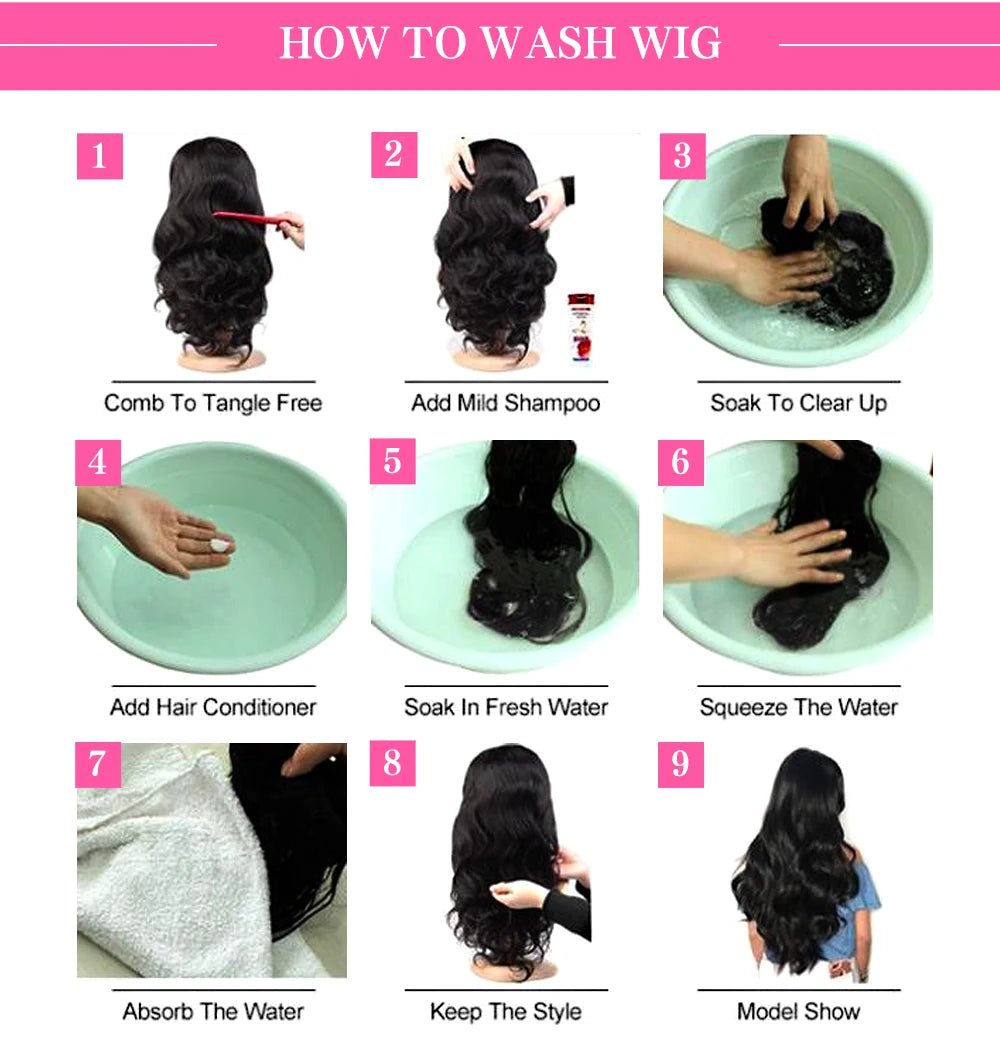 HD Transparent 13x4 13x6 Body Wave Lace Front 360 Wig Human Hair For Women 5x5 Wig 200 Density Nitoostore