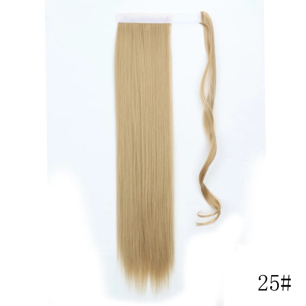 LISI GIRL Long Straight Ponytail Wrap Around Clip in Hair Extension Nitoo Store