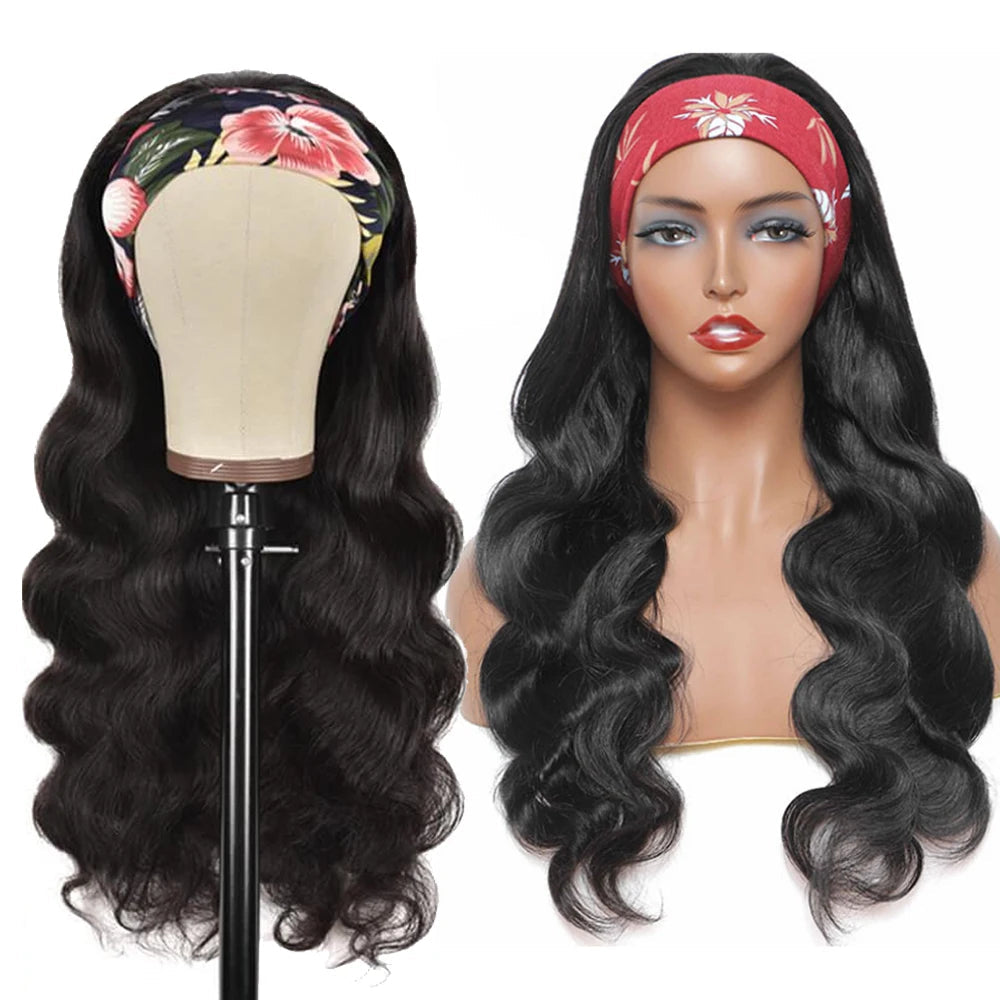 Headband Wig Human Hair Body Wave Wig 180% Density Nitoostore