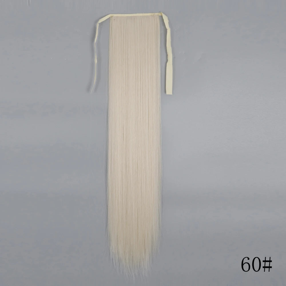LISI GIRL Long Straight Ponytail Wrap Around Clip in Hair Extension Nitoo Store