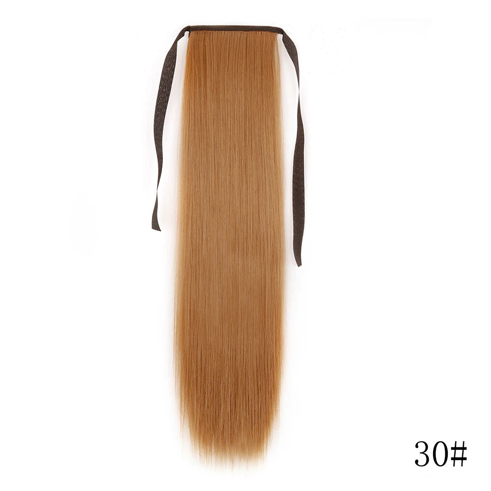 LISI GIRL Long Straight Ponytail Wrap Around Clip in Hair Extension Nitoo Store