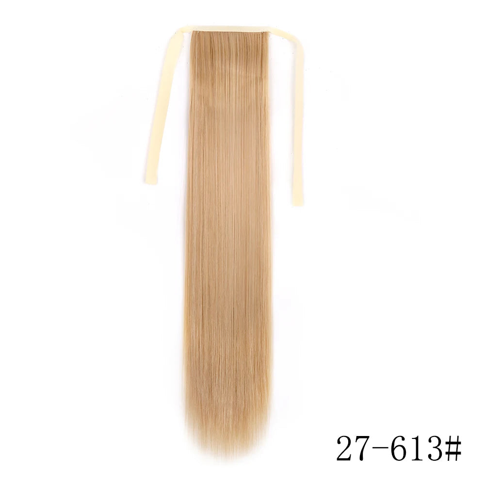 LISI GIRL Long Straight Ponytail Wrap Around Clip in Hair Extension Nitoo Store