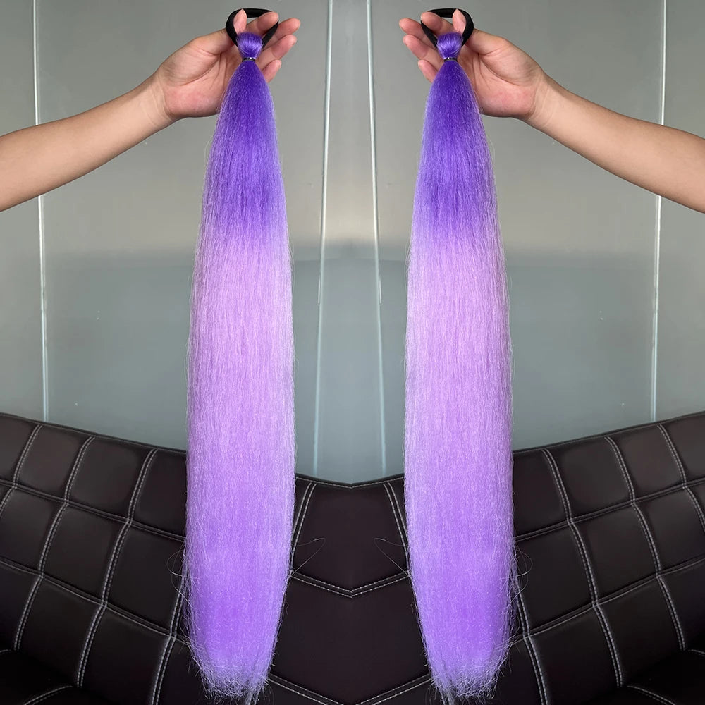 Synthetic Colorful Ponytail Extensions,2 Pcs Nitoo Store