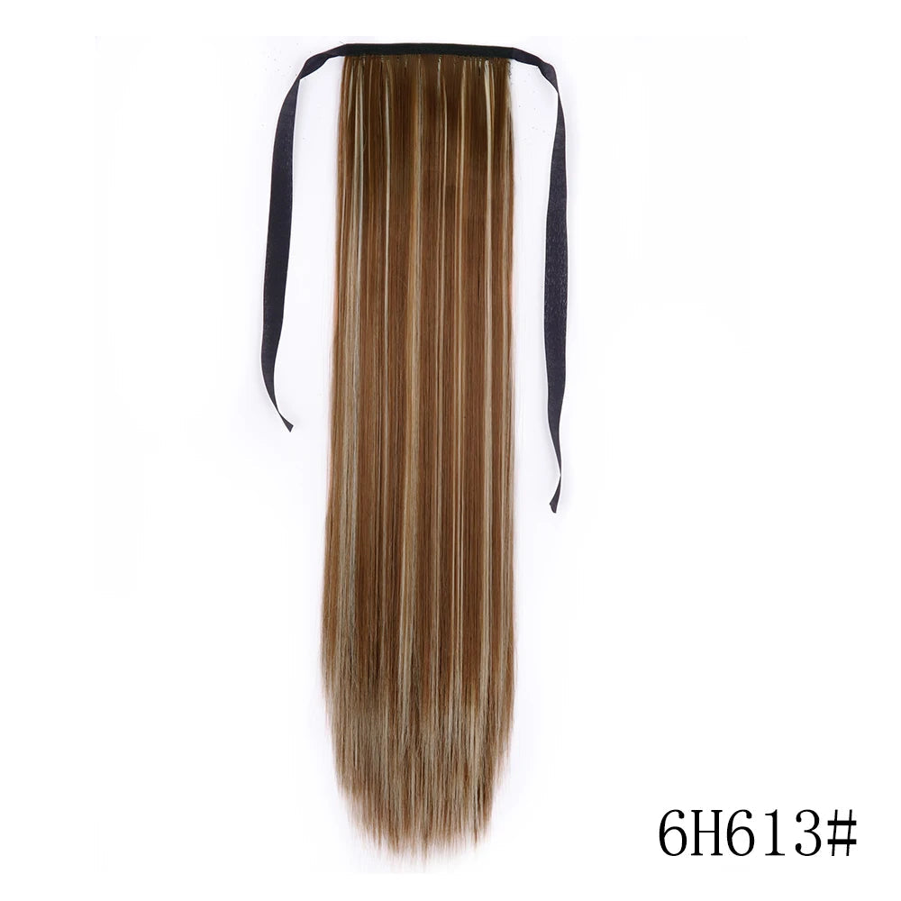 LISI GIRL Long Straight Ponytail Wrap Around Clip in Hair Extension Nitoo Store