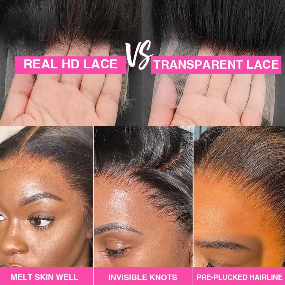 HD Transparent 13x4 13x6 Body Wave Lace Front 360 Wig Human Hair For Women 5x5 Wig 200 Density Nitoostore