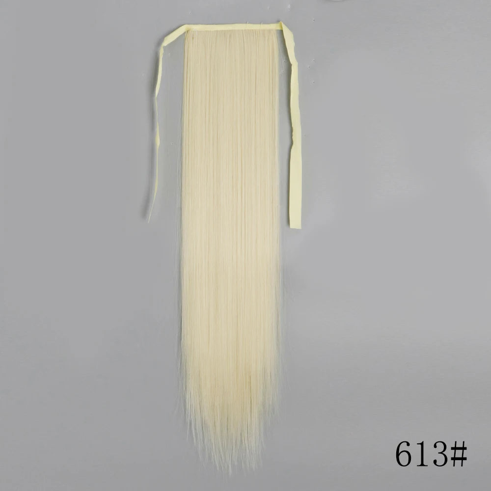 LISI GIRL Long Straight Ponytail Wrap Around Clip in Hair Extension Nitoo Store