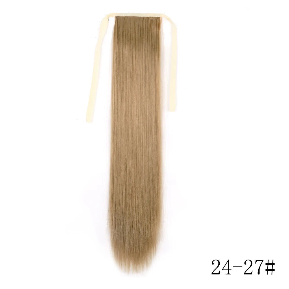 LISI GIRL Long Straight Ponytail Wrap Around Clip in Hair Extension Nitoo Store