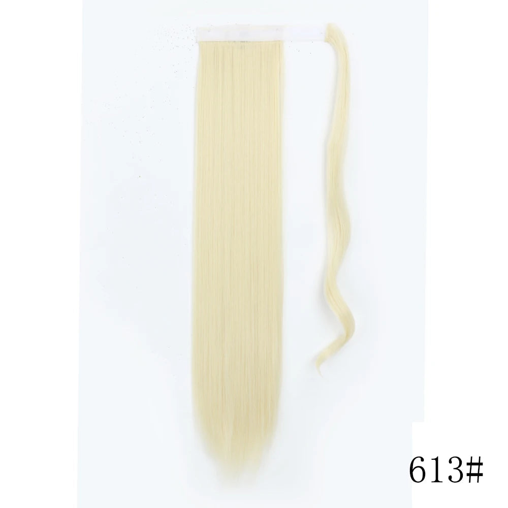 LISI GIRL Long Straight Ponytail Wrap Around Clip in Hair Extension Nitoo Store