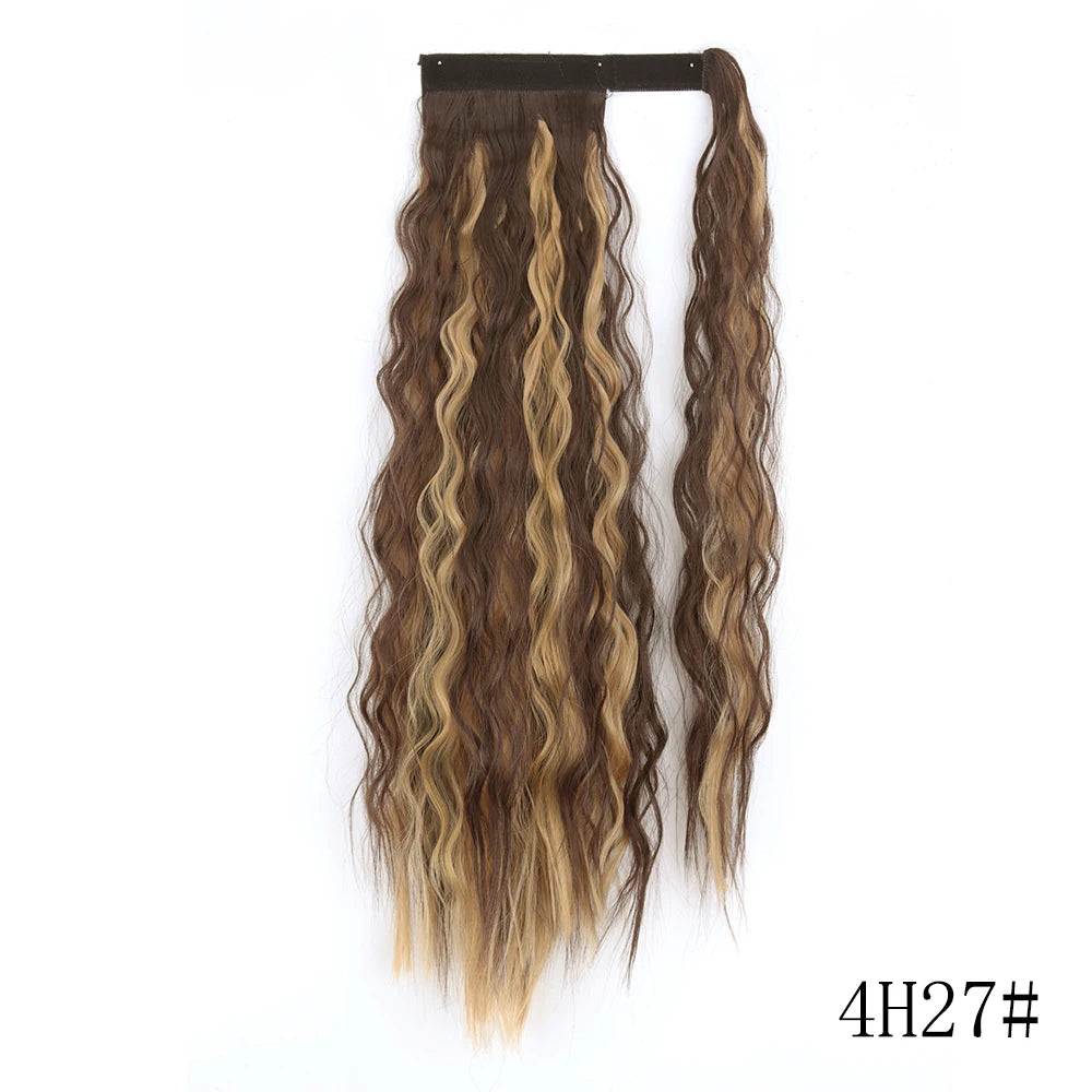 LISI GIRL Long Straight Ponytail Wrap Around Clip in Hair Extension Nitoo Store