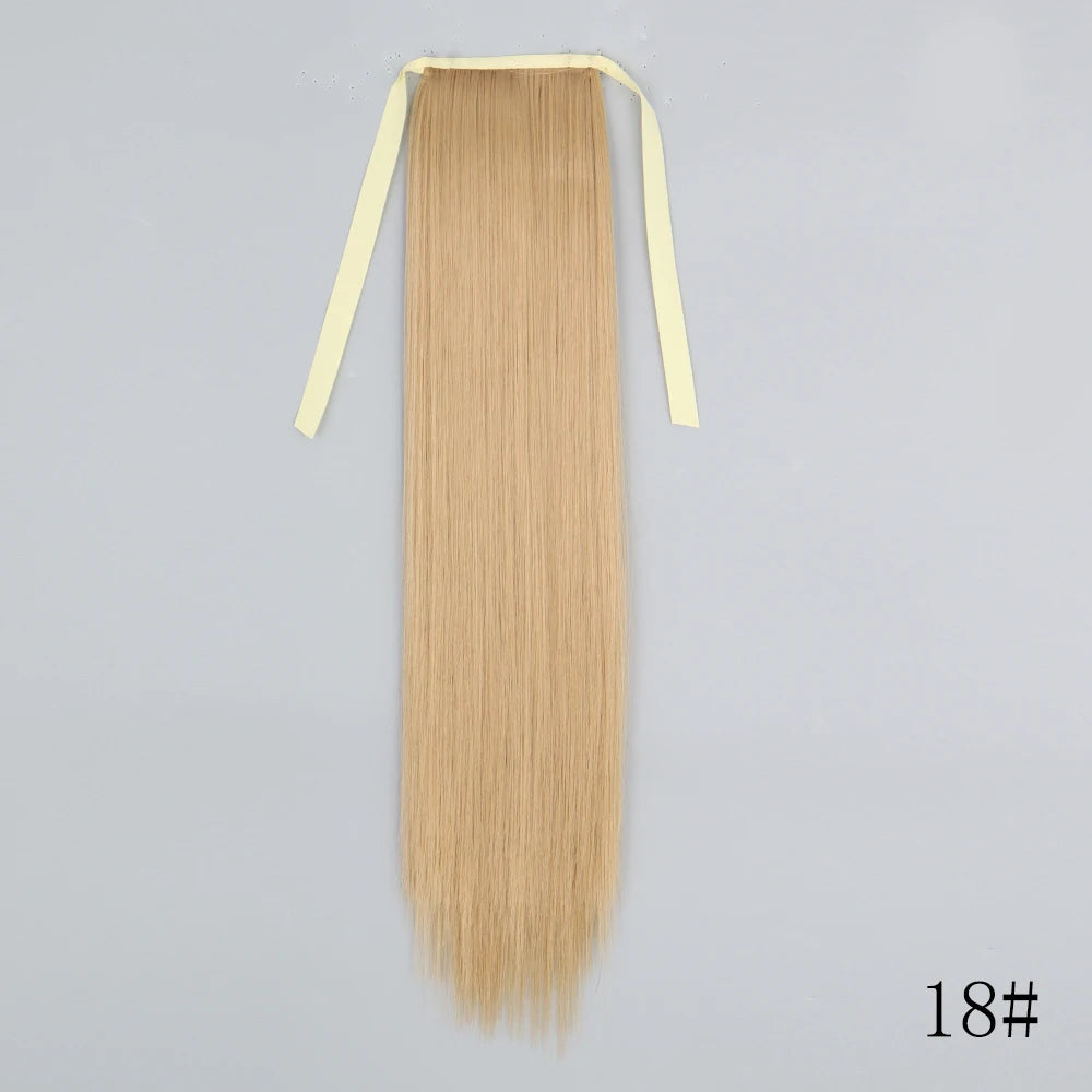 LISI GIRL Long Straight Ponytail Wrap Around Clip in Hair Extension Nitoo Store
