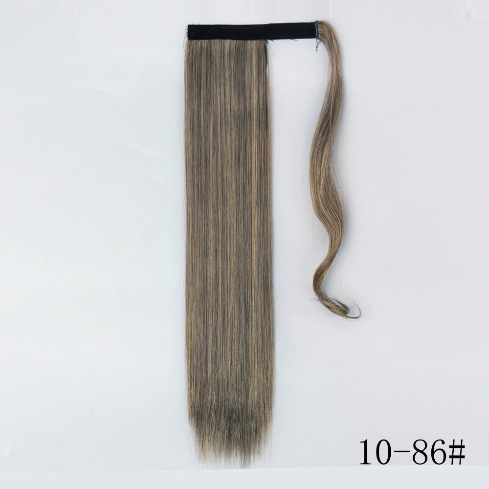 LISI GIRL Long Straight Ponytail Wrap Around Clip in Hair Extension Nitoo Store