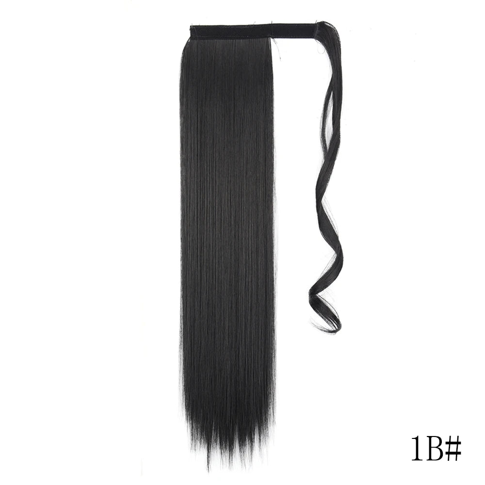 LISI GIRL Long Straight Ponytail Wrap Around Clip in Hair Extension Nitoo Store