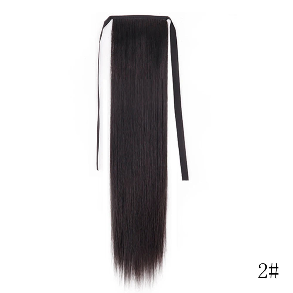 LISI GIRL Long Straight Ponytail Wrap Around Clip in Hair Extension Nitoo Store