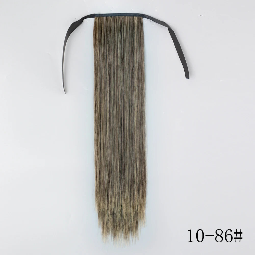LISI GIRL Long Straight Ponytail Wrap Around Clip in Hair Extension Nitoo Store