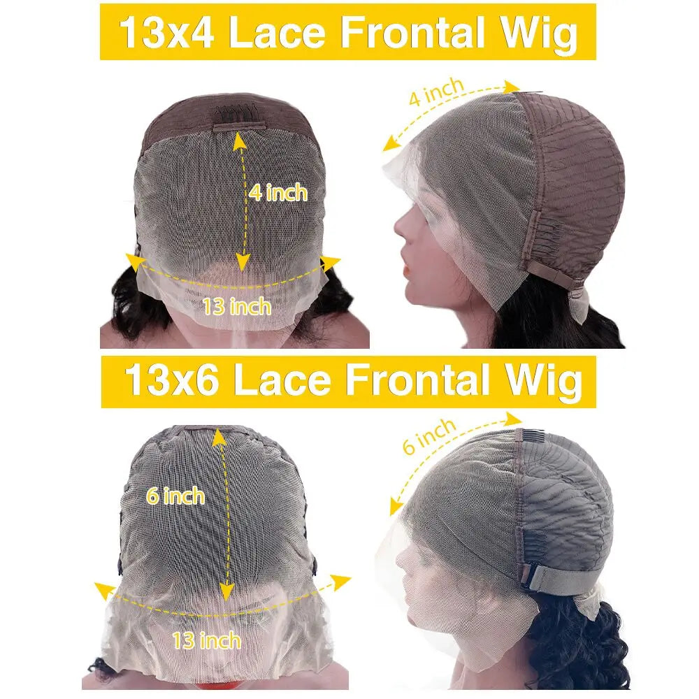 Deep Wave Frontal Wig 13x4/13x6 Curly Lace Front Human Hair Nitoostore
