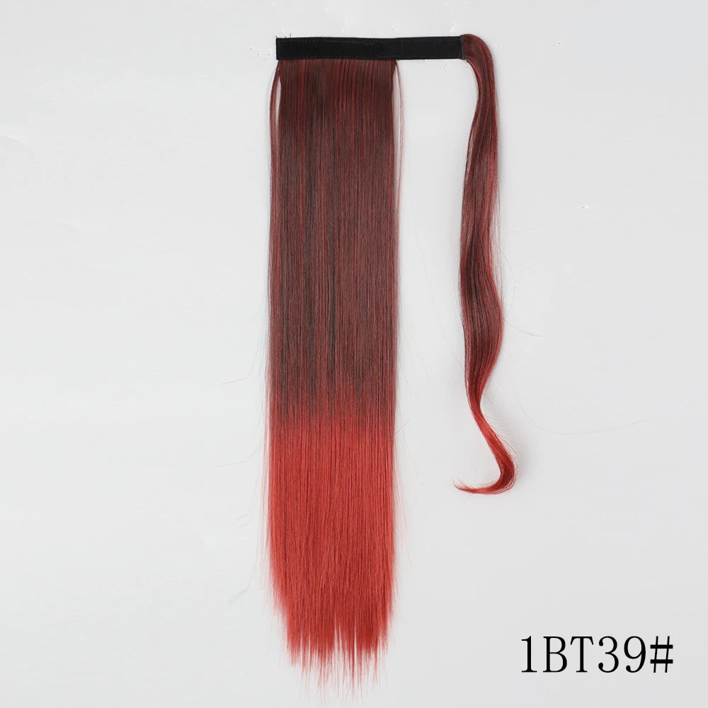 LISI GIRL Long Straight Ponytail Wrap Around Clip in Hair Extension Nitoo Store