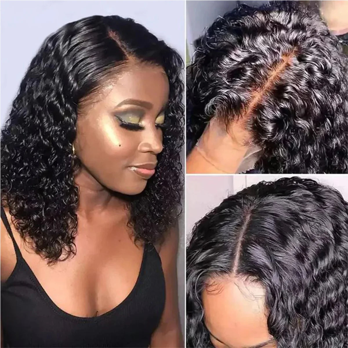 Deep Wave 180% Density Short Bob Wig. Nitoo Store