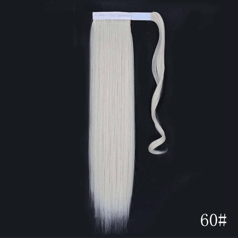 LISI GIRL Long Straight Ponytail Wrap Around Clip in Hair Extension Nitoo Store