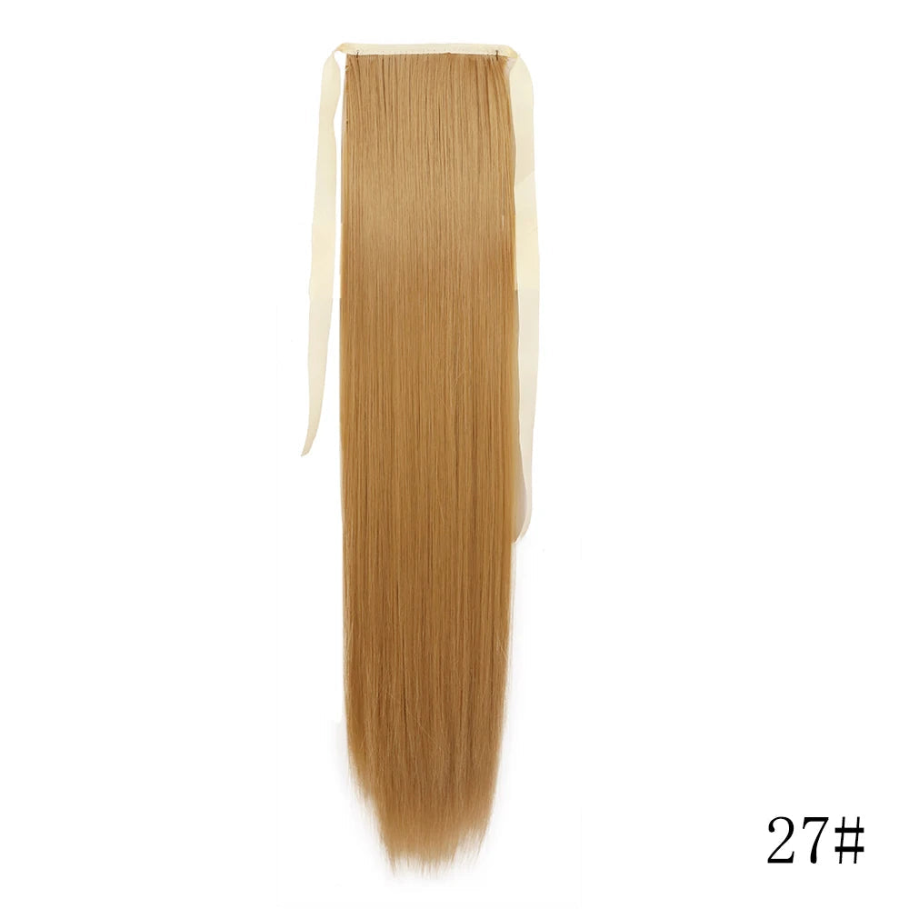 LISI GIRL Long Straight Ponytail Wrap Around Clip in Hair Extension Nitoo Store