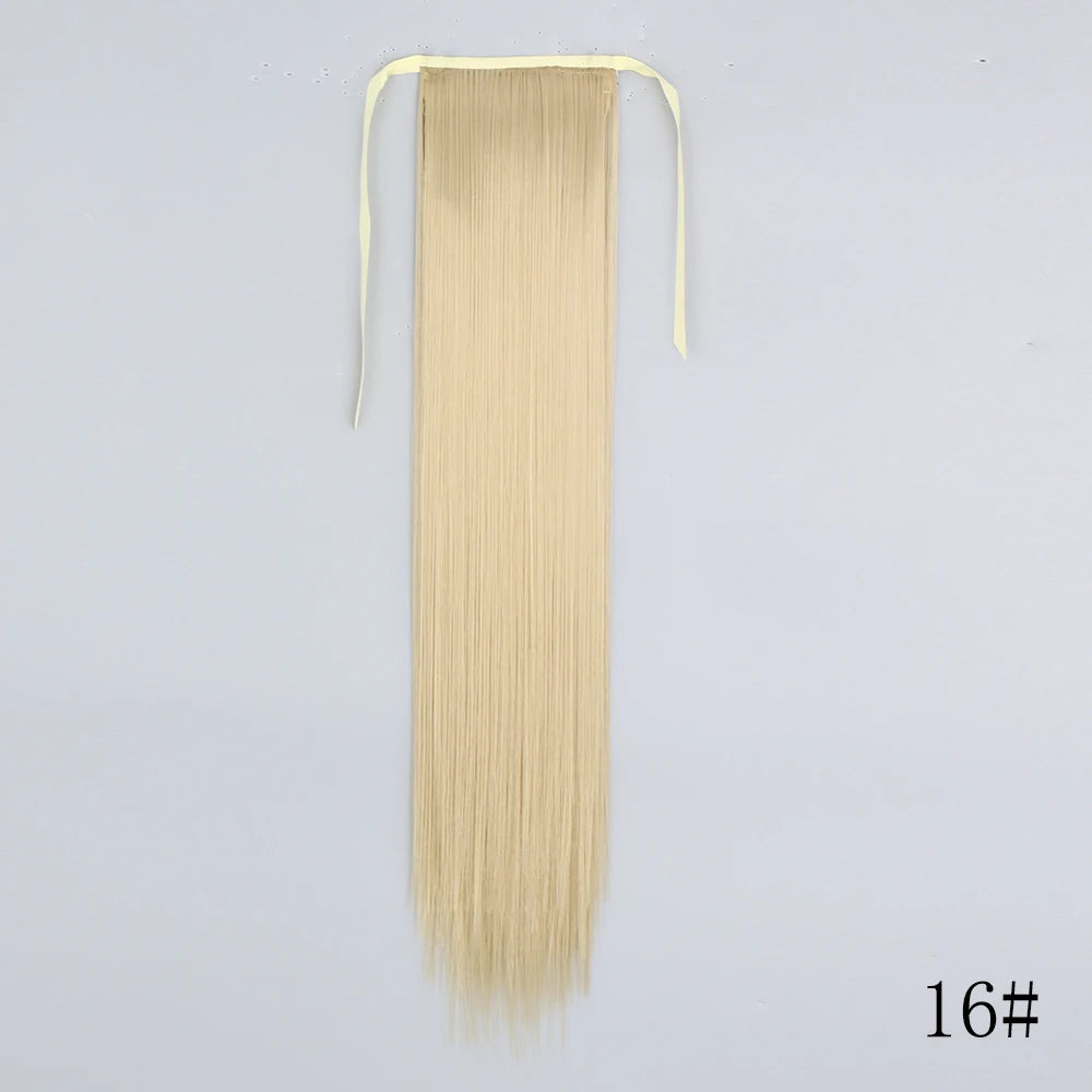 LISI GIRL Long Straight Ponytail Wrap Around Clip in Hair Extension Nitoo Store