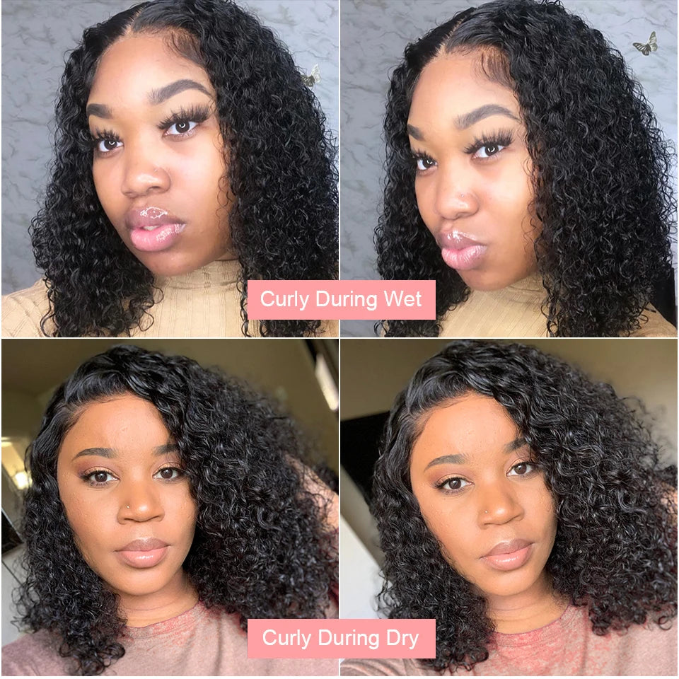 250% Density 13x6 13x4 HD Lace Frontal Wigs Deep Wave Lace Front Human Hair Wig Short Bob 7x5 Glueless Wigs Curly Human Hair Wig Nitoo Store