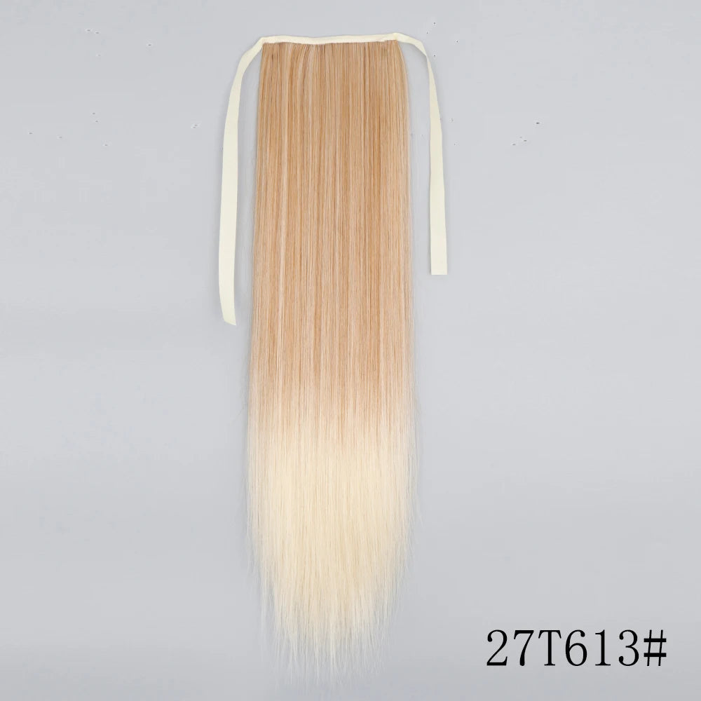 LISI GIRL Long Straight Ponytail Wrap Around Clip in Hair Extension Nitoo Store