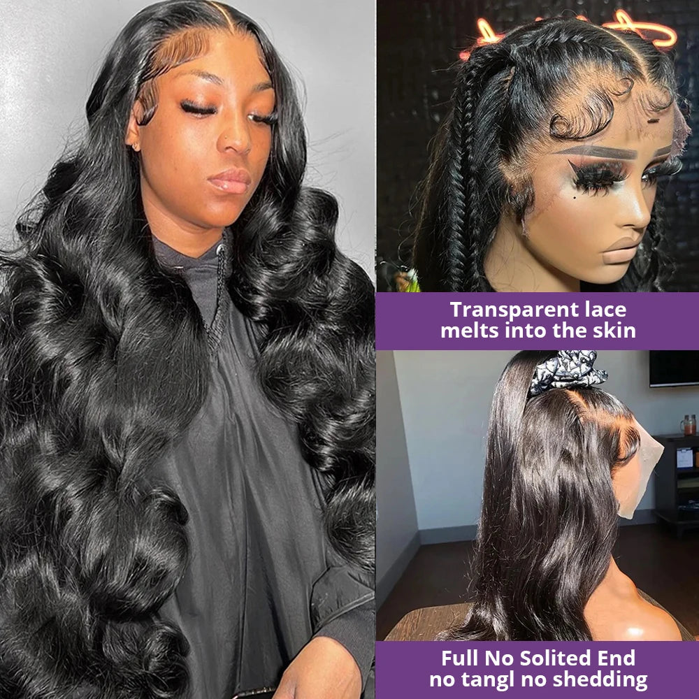 Body Wave 13x4 13x6 360 Hd Transparent Lace Front Wigs Human Hair Nitoostore