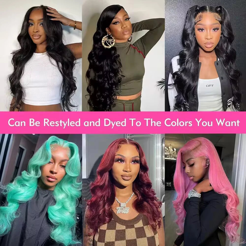 HD Transparent 13x4 13x6 Body Wave Lace Front 360 Wig Human Hair For Women 5x5 Wig 200 Density Nitoostore