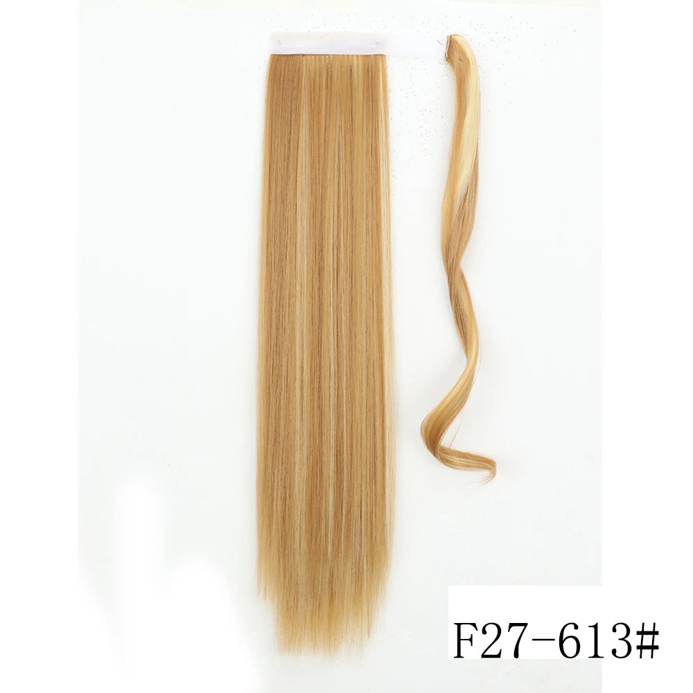LISI GIRL Long Straight Ponytail Wrap Around Clip in Hair Extension Nitoo Store