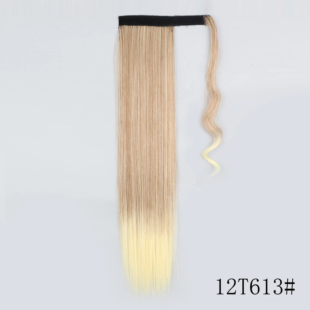 LISI GIRL Long Straight Ponytail Wrap Around Clip in Hair Extension Nitoo Store