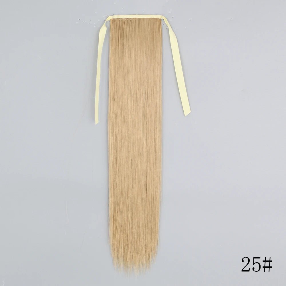 LISI GIRL Long Straight Ponytail Wrap Around Clip in Hair Extension Nitoo Store