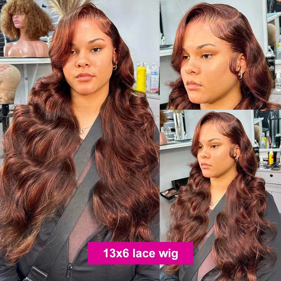 30 Inch Reddish Brown Body Wave Lace Frontal Wi Nitoo Store