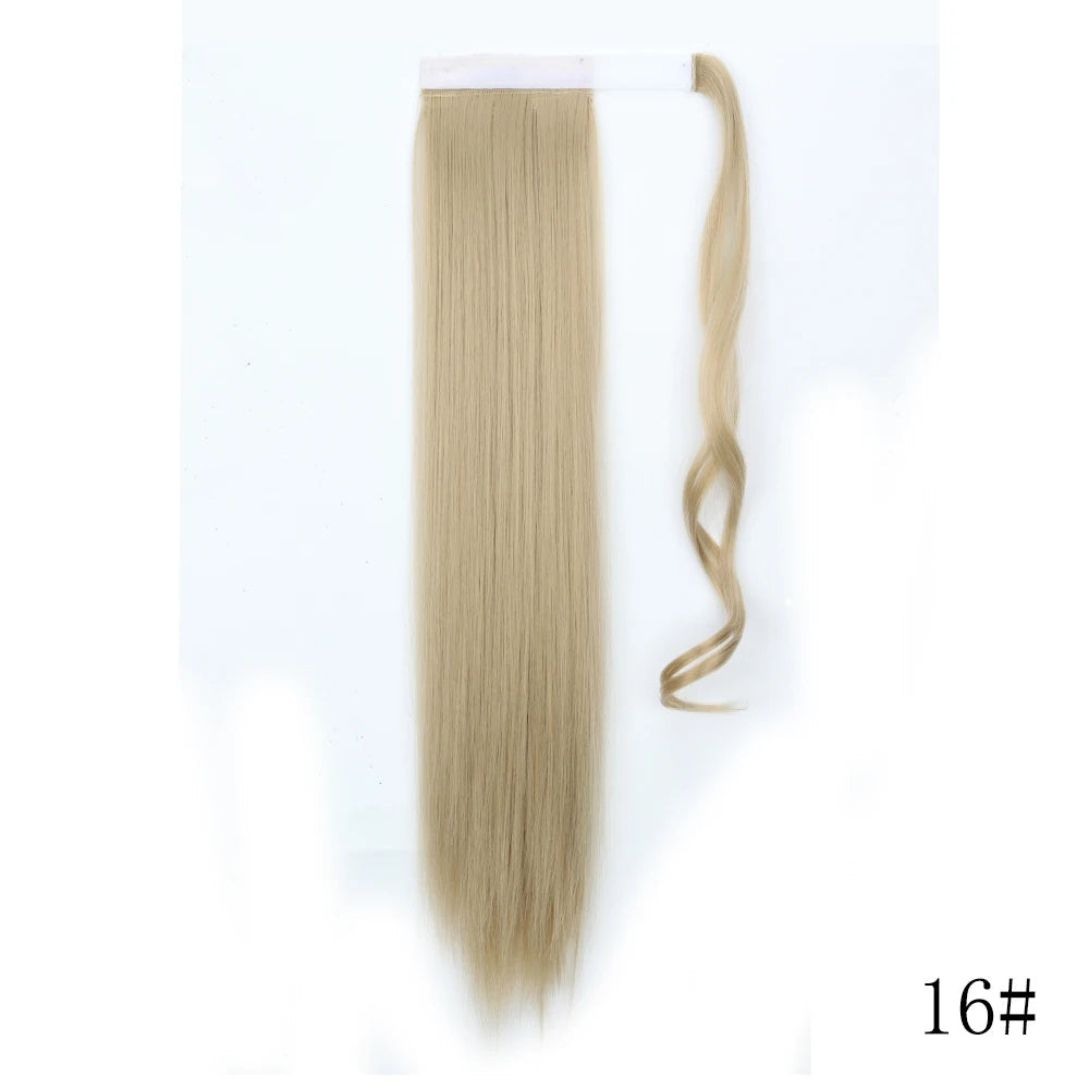 LISI GIRL Long Straight Ponytail Wrap Around Clip in Hair Extension Nitoo Store
