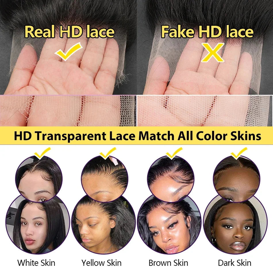Body Wave 13x4 13x6 360 Hd Transparent Lace Front Wigs Human Hair Nitoostore